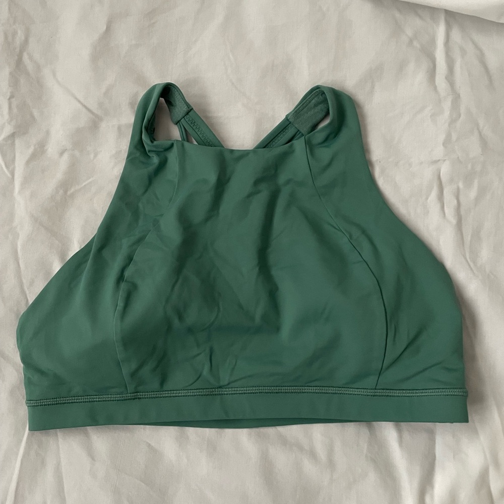 Lululemon Green High Neck Sports Bra
